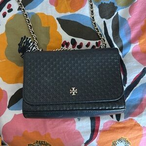 Tory bunch embossed shoulder bag